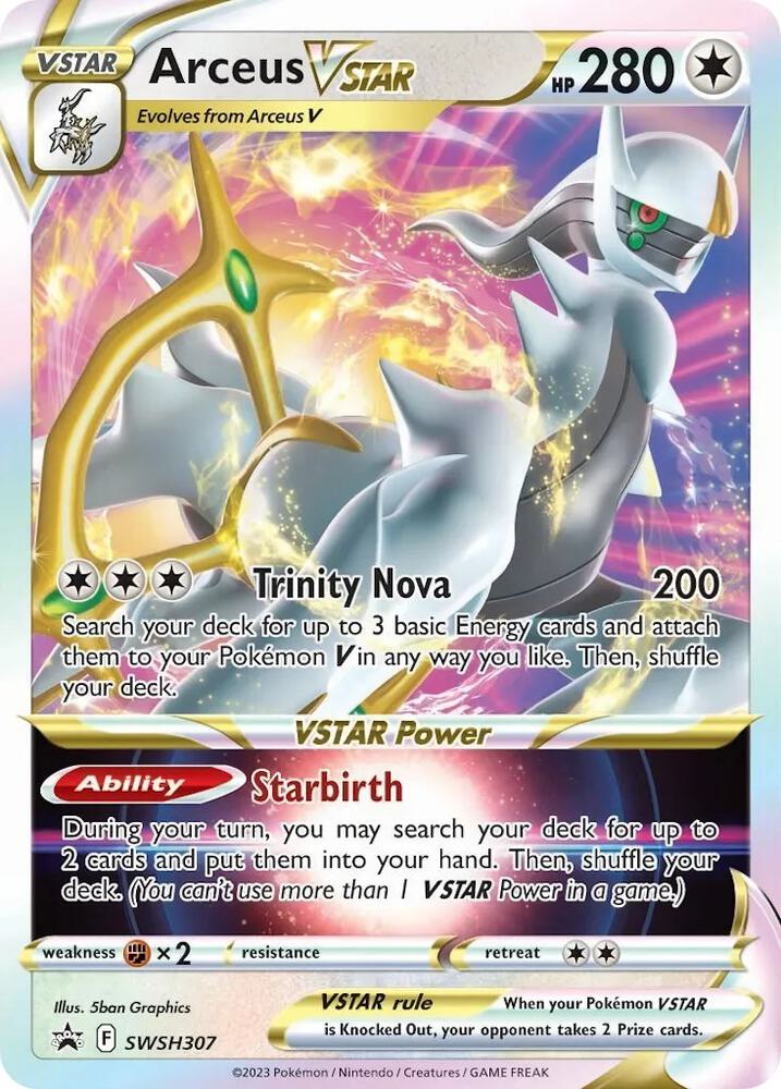 Arceus VSTAR SWSH307, Sword & Shield Promos, Holo, English Pokémon TCG card