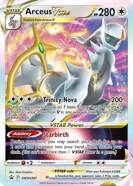 Arceus VSTAR SWSH307, Sword & Shield Promos, Holo, English Pokémon TCG card