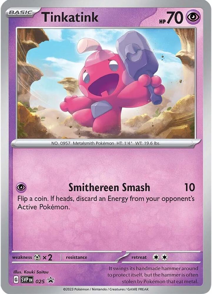 Tinkatink (Cosmo Holofoil) 025 - Pokemon TCG Scarlet & Violet Promos card