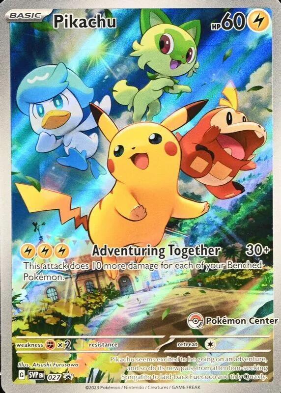 Pikachu (Pokemon Center Exclusive) 027 - Pokemon TCG Scarlet & Violet Promos card
