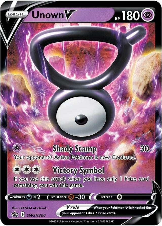 Unown V SWSH300, Sword & Shield Promos, Holo, English Pokémon TCG card