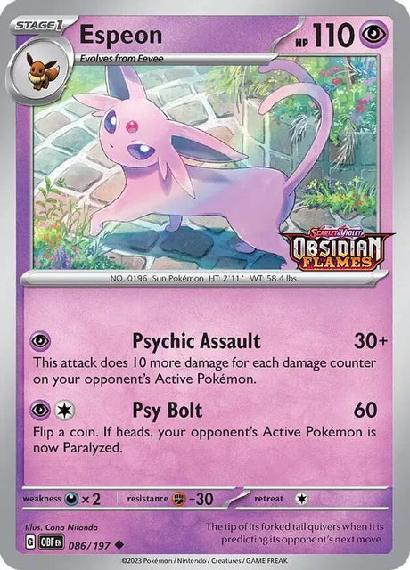 Espeon (Best Buy Exclusive) 086 - Pokemon TCG Scarlet & Violet Promos card