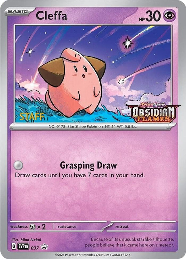 Cleffa (Prerelease) [Staff] 037 - Pokemon TCG Scarlet & Violet Promos card