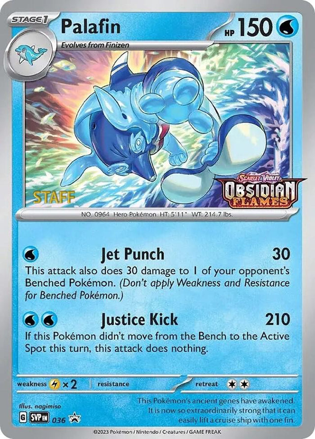 Palafin (Prerelease) [Staff] 036 - Pokemon TCG Scarlet & Violet Promos card