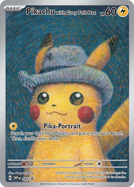 Pikachu with Grey Felt Hat 085 - Pokemon TCG Scarlet & Violet Promos card