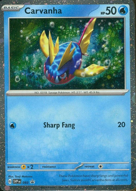 Carvanha 093 - Pokemon TCG Scarlet & Violet Promos card
