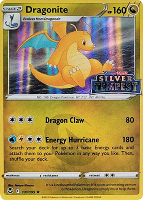 Dragonite (Silver Tempest Stamped) 131/195, Sword & Shield Promos, Holo, English Pokémon TCG card