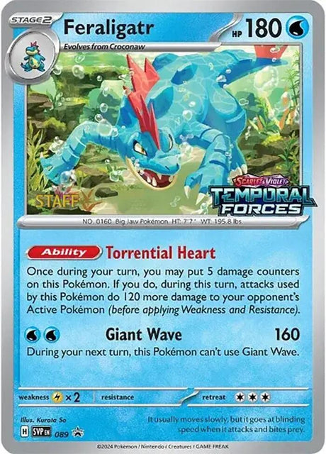 Feraligatr (Prerelease) [Staff] 089 - Pokemon TCG Scarlet & Violet Promos card