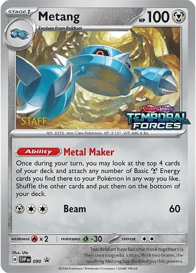 Metang (Prerelease) [Staff] 090 - Pokemon TCG Scarlet & Violet Promos card