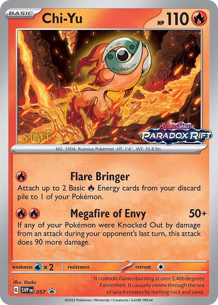 Chi-Yu (Prerelease) [Staff] 057 - Pokemon TCG Scarlet & Violet Promos card