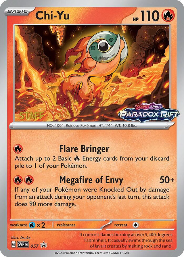 Chi-Yu (Prerelease) [Staff] 057 - Pokemon TCG Scarlet & Violet Promos card
