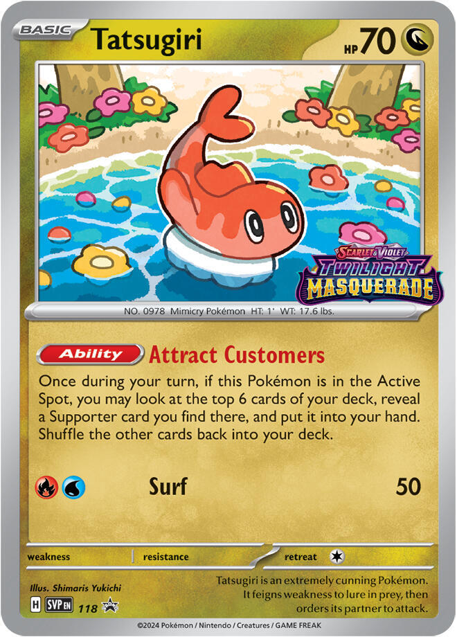Tatsugiri (Prerelease) 118 - Pokemon TCG Scarlet & Violet Promos card