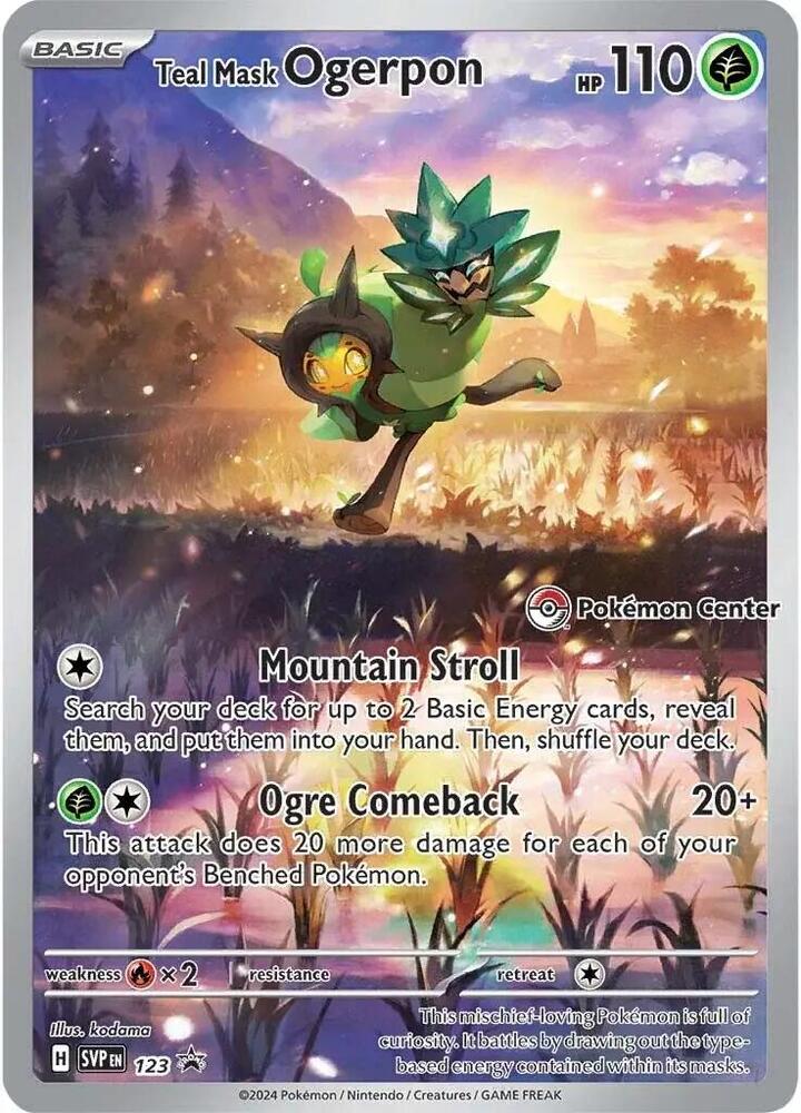 Teal Mask Ogerpon (Pokemon Center Exclusive) 123 - Pokemon TCG Scarlet & Violet Promos card
