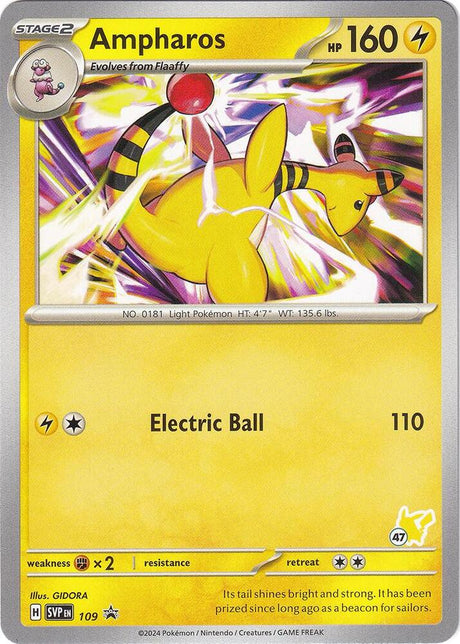 Ampharos - Pikachu 47 109 - Pokemon TCG Scarlet & Violet Promos card