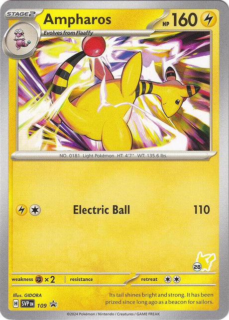 Ampharos - Pikachu 28 109 - Pokemon TCG Scarlet & Violet Promos card
