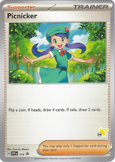 Picnicker - Pikachu 26 114 - Pokemon TCG Scarlet & Violet Promos card