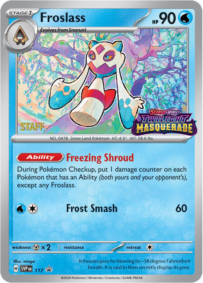 Froslass (Prerelease) [Staff] 117 - Pokemon TCG Scarlet & Violet Promos card