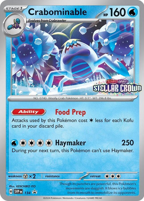 Crabominable (Prerelease) 134 - Pokemon TCG Scarlet & Violet Promos card