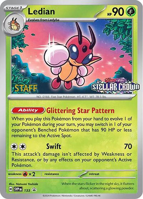 Ledian (Prerelease) [Staff] 133 - Pokemon TCG Scarlet & Violet Promos card