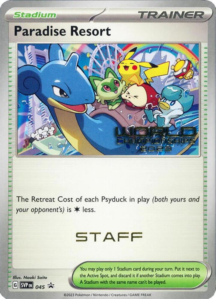 Paradise Resort (World Championships 2023) [Staff] 045 - Pokemon TCG Scarlet & Violet Promos card