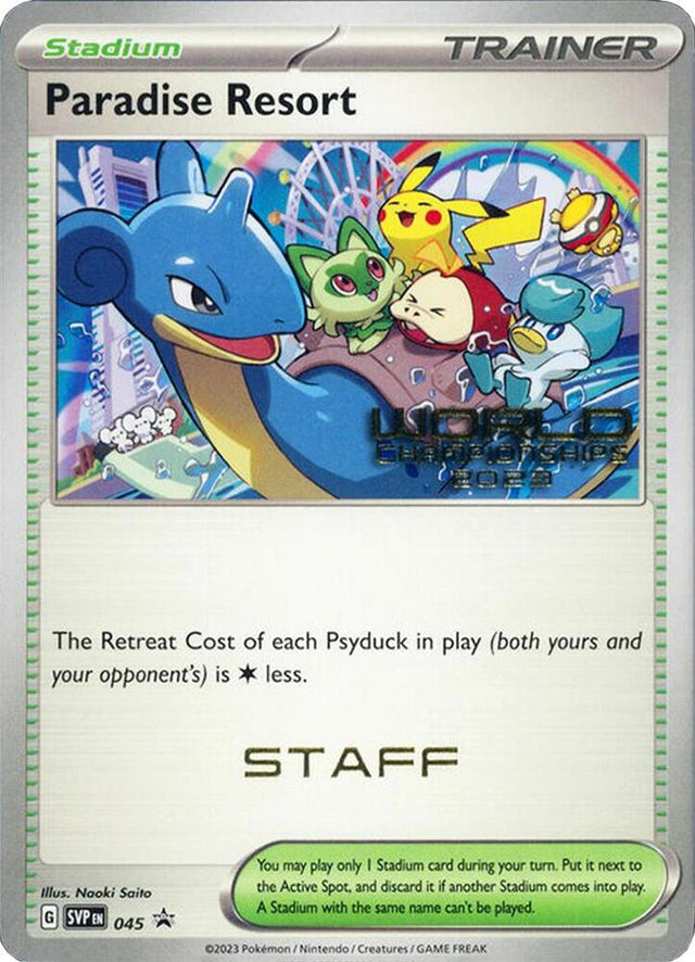 Paradise Resort (World Championships 2023) [Staff] 045 - Pokemon TCG Scarlet & Violet Promos card