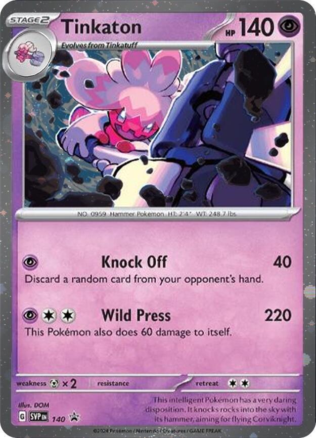 Tinkaton (Cosmo Holo) 140 - Pokemon TCG Scarlet & Violet Promos card