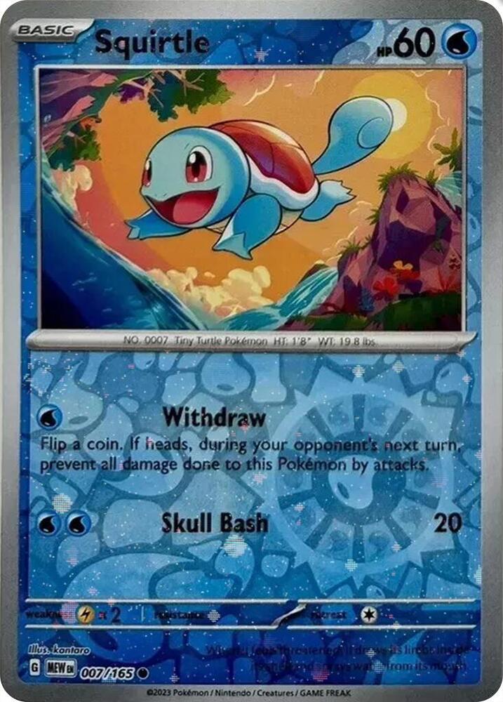 Squirtle (Reverse Cosmos Holo) (Costco Exclusive) 007 - Pokemon TCG Scarlet & Violet Promos card