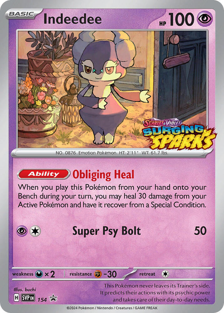 Indeedee (Prerelease) 154 - Pokemon TCG Scarlet & Violet Promos card