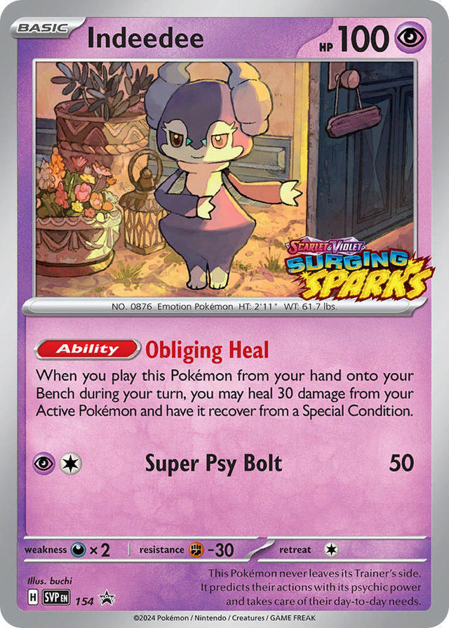 Indeedee (Prerelease) 154 - Pokemon TCG Scarlet & Violet Promos card