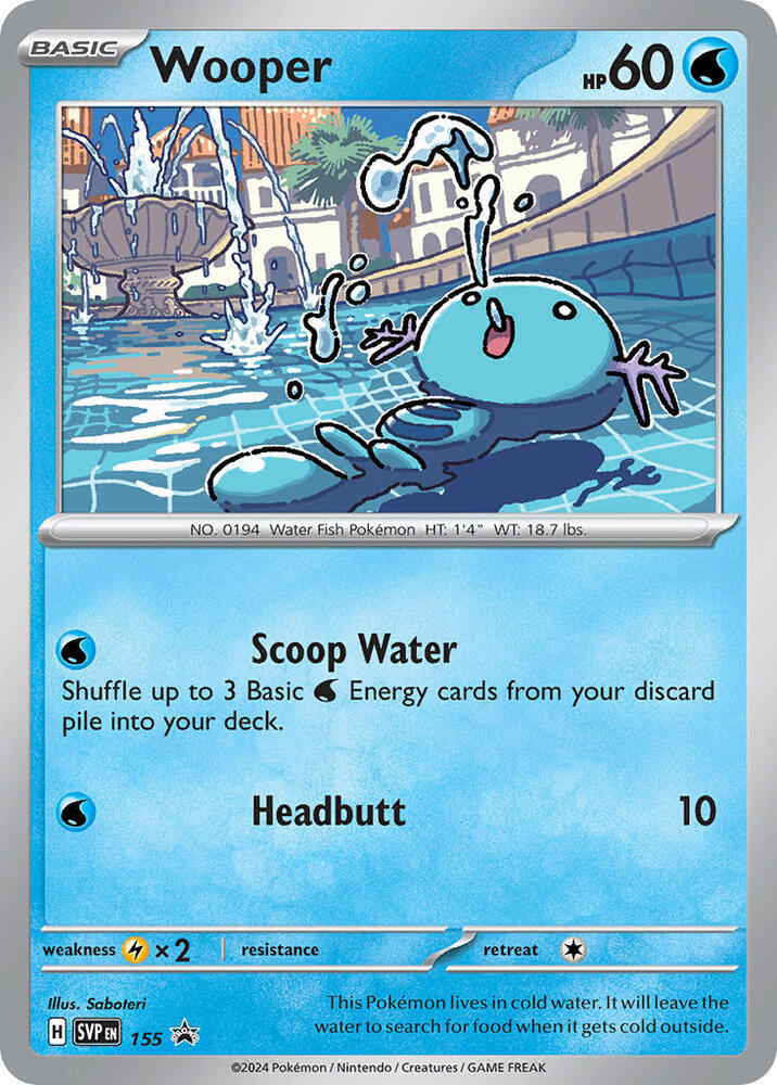 Wooper 155 - Pokemon TCG Scarlet & Violet Promos card