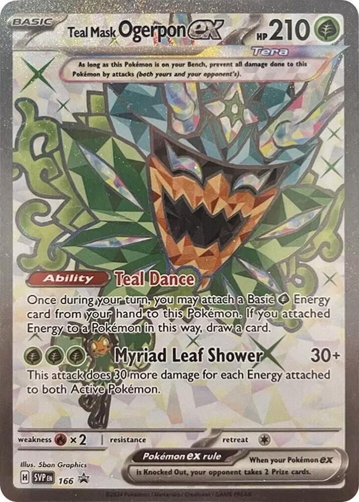 Teal Mask Ogerpon ex 166 - Pokemon TCG Scarlet & Violet Promos card