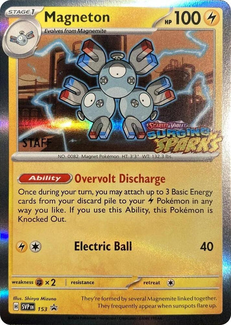 Magneton (Staff) (Prerelease) 153 - Pokemon TCG Scarlet & Violet Promos card