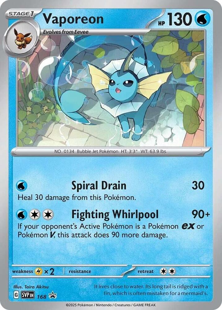 Vaporeon (Cosmos Holo) 168 - Pokemon TCG Scarlet & Violet Promos card