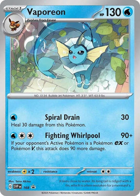 Vaporeon (Cosmos Holo) 168 - Pokemon TCG Scarlet & Violet Promos card