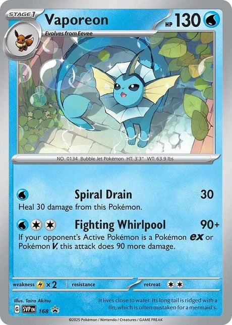 Vaporeon (Cosmos Holo) 168 - Pokemon TCG Scarlet & Violet Promos card