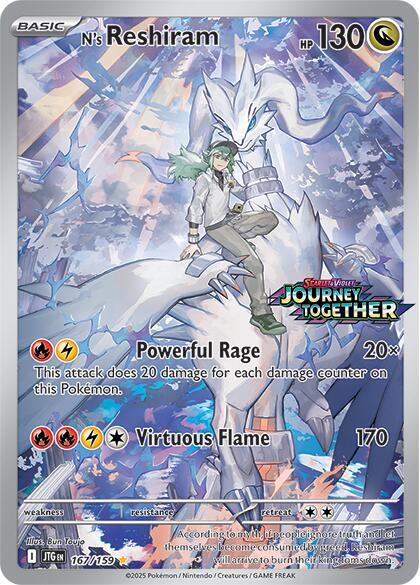 N's Reshiram (Journey Together Stamped) 167 - Pokemon TCG Scarlet & Violet Promos card