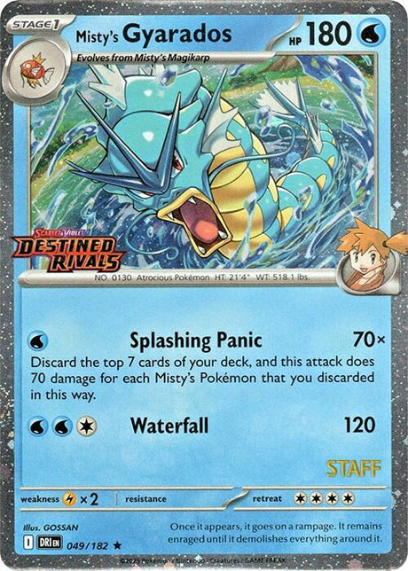 Misty's Gyarados (Prerelease) [Staff] 049 - Pokemon TCG Scarlet & Violet Promos card