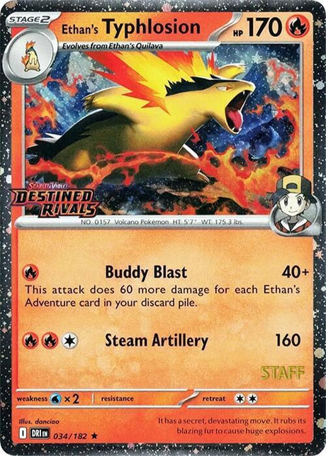 Ethan's Typhlosion (Prerelease) [Staff] 034 - Pokemon TCG Scarlet & Violet Promos card