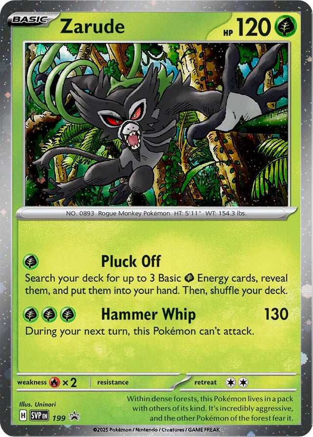 Zarude (Cosmos Holo) 199 - Pokemon TCG Scarlet & Violet Promos card