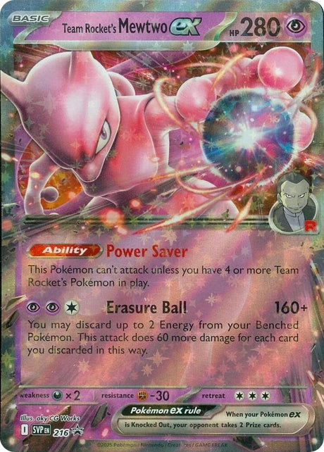 Team Rocket's Mewtwo ex 216 - Pokemon TCG Scarlet & Violet Promos card