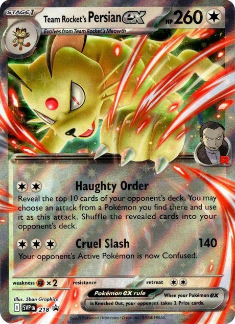 Team Rocket's Persian ex 218 - Pokemon TCG Scarlet & Violet Promos card