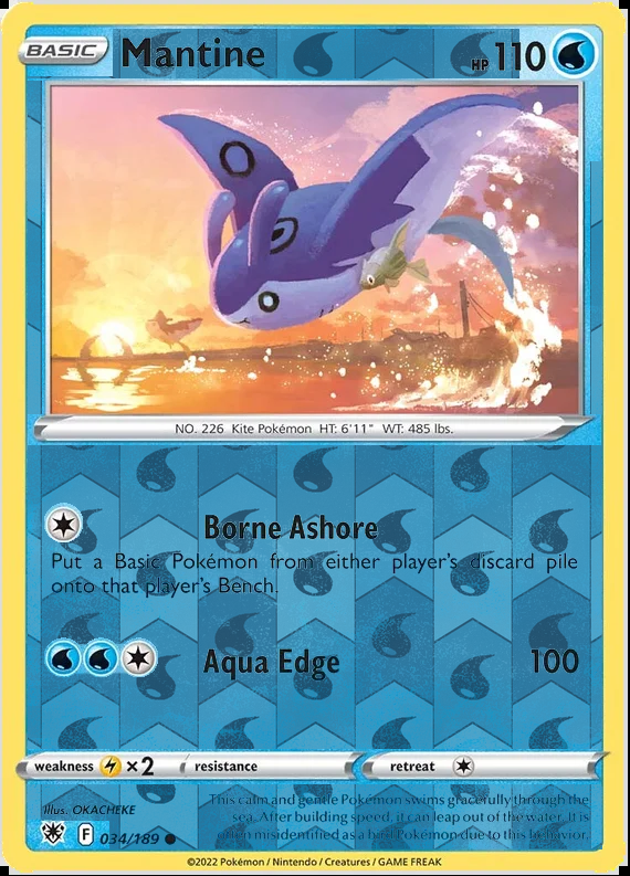 Mantine 034/189, Astral Radiance, Reverse Holo finish, representative matte composite
