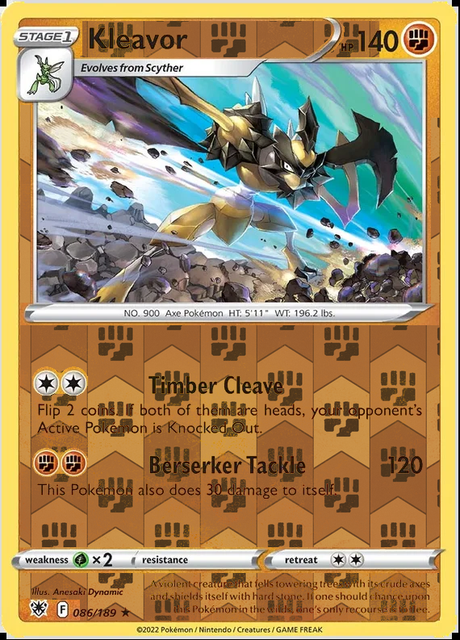 Kleavor 086/189, Astral Radiance, Reverse Holo finish, representative matte composite