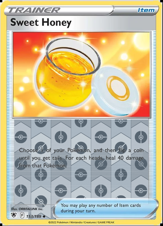 Sweet Honey 153/189, Astral Radiance, Reverse Holo finish, representative matte composite