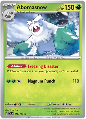 Abomasnow Paldea Evolved Single Pokemon Card