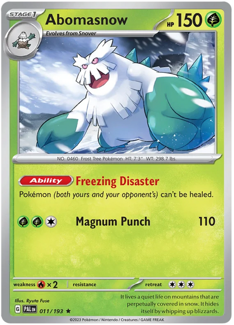 Abomasnow Paldea Evolved Single Pokemon Card