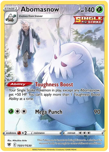 Abomasnow Astral Radiance Trainer Gallery Pokemon Singles TG01/TG30