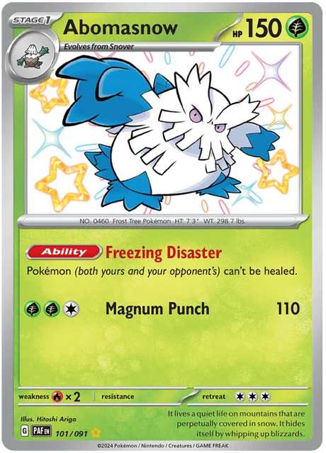 Abomasnow Paldean Fates Pokemon Card Single 101/091