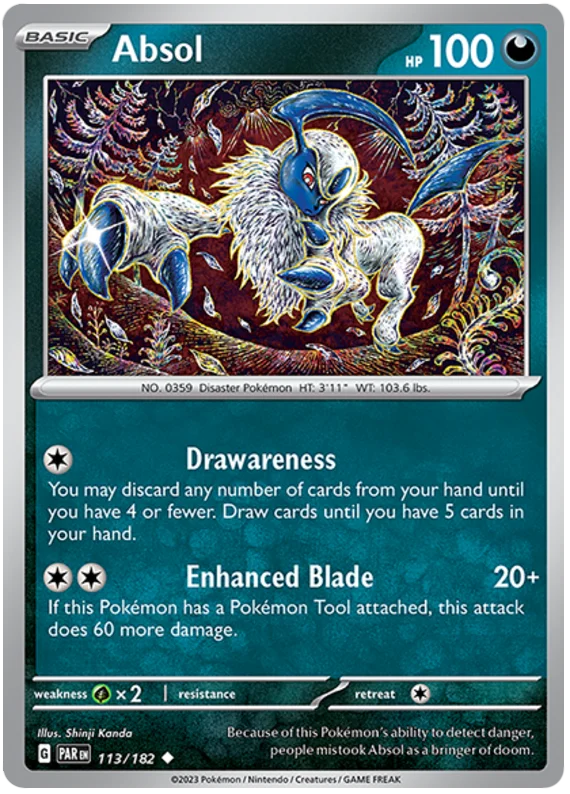 Absol Paradox Rift Single Pokemon Card 113/182