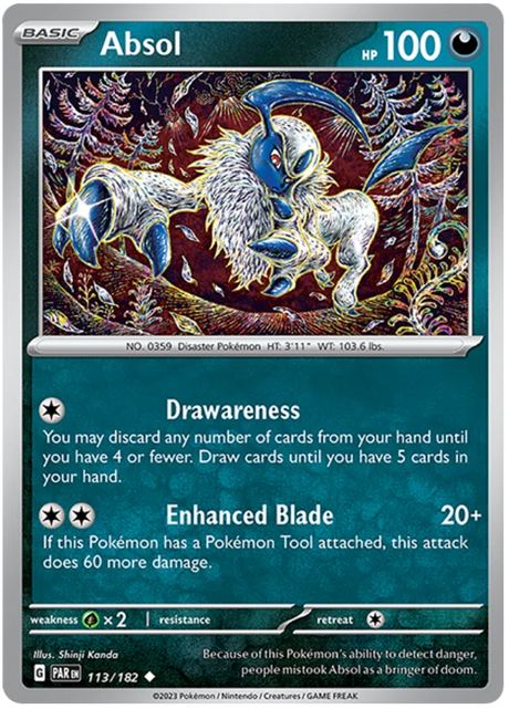 Absol Paradox Rift Single Pokemon Card 113/182